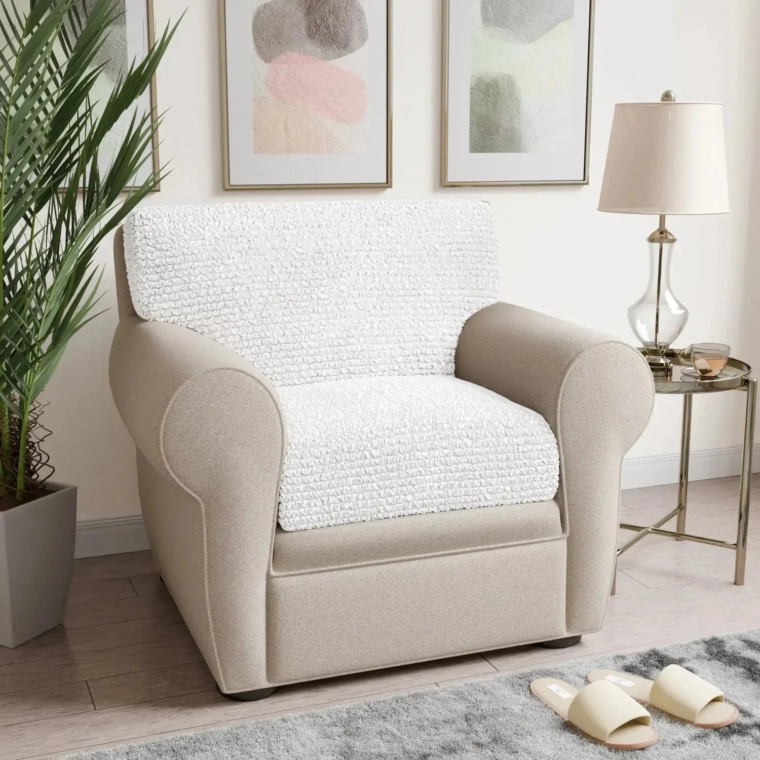 Premium Microfiber Seat Cushion Cover - Soft & Durable Sofa Chair Protector - Perfect for Living Room, Office, or Car Use