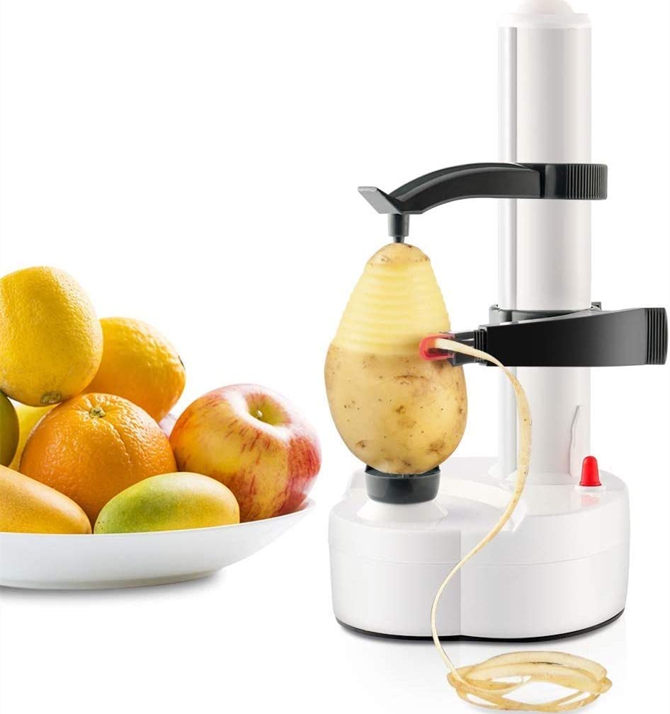 Beacon Pet Electric Automatic Potato Peeler - Multifunctional Rotating Fruit & Vegetable Cutter for Apples, Carrots, Potatoes | Perfect for Home Kitchens, Restaurants, and Food Prep Businesses