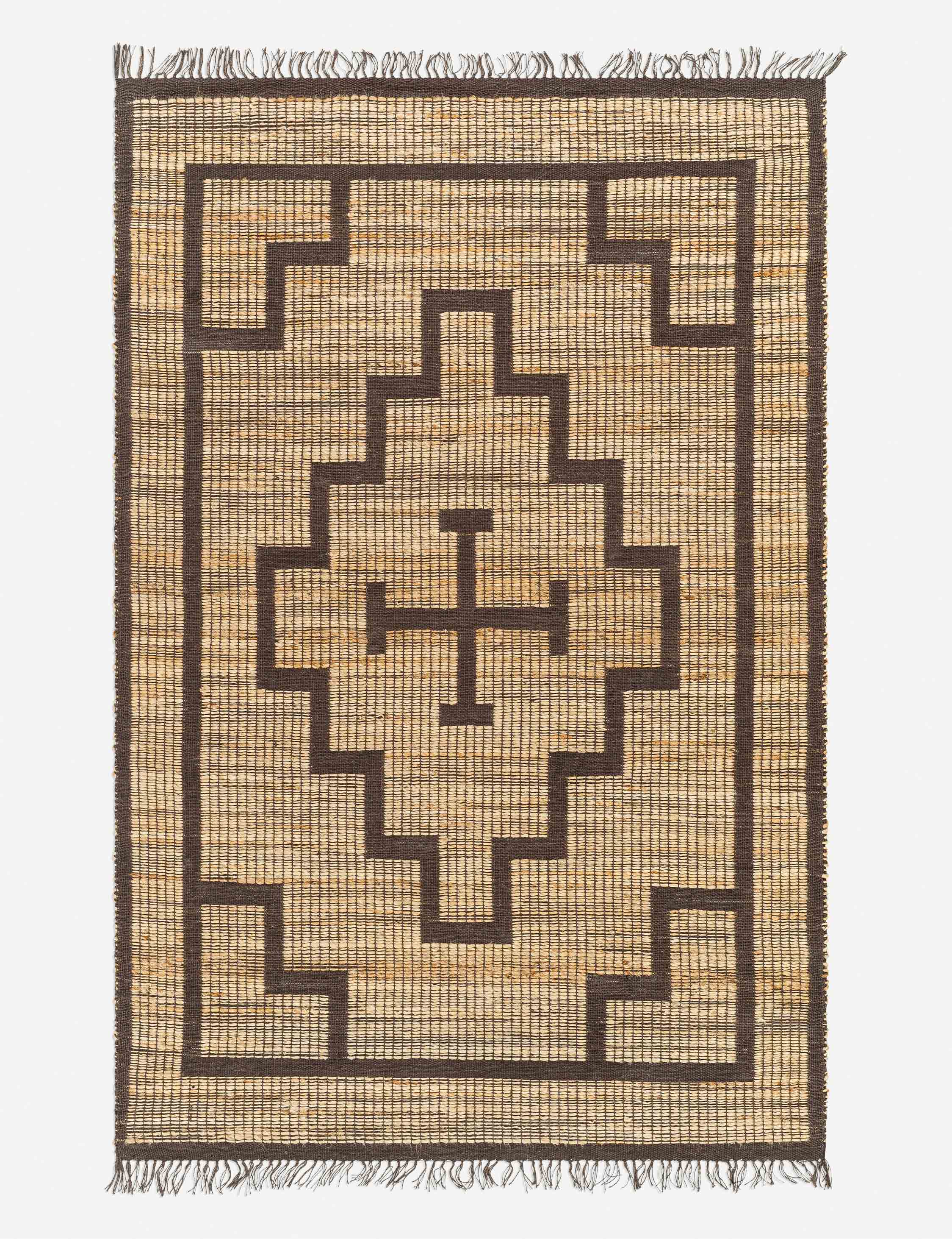 Handwoven Jute Moroccan Style Rug - Natural Fiber Boho Chic Area Rug for Living Room, Bedroom & Home Decor | Eco-Friendly Floor Mat for Bohemian Style Interiors