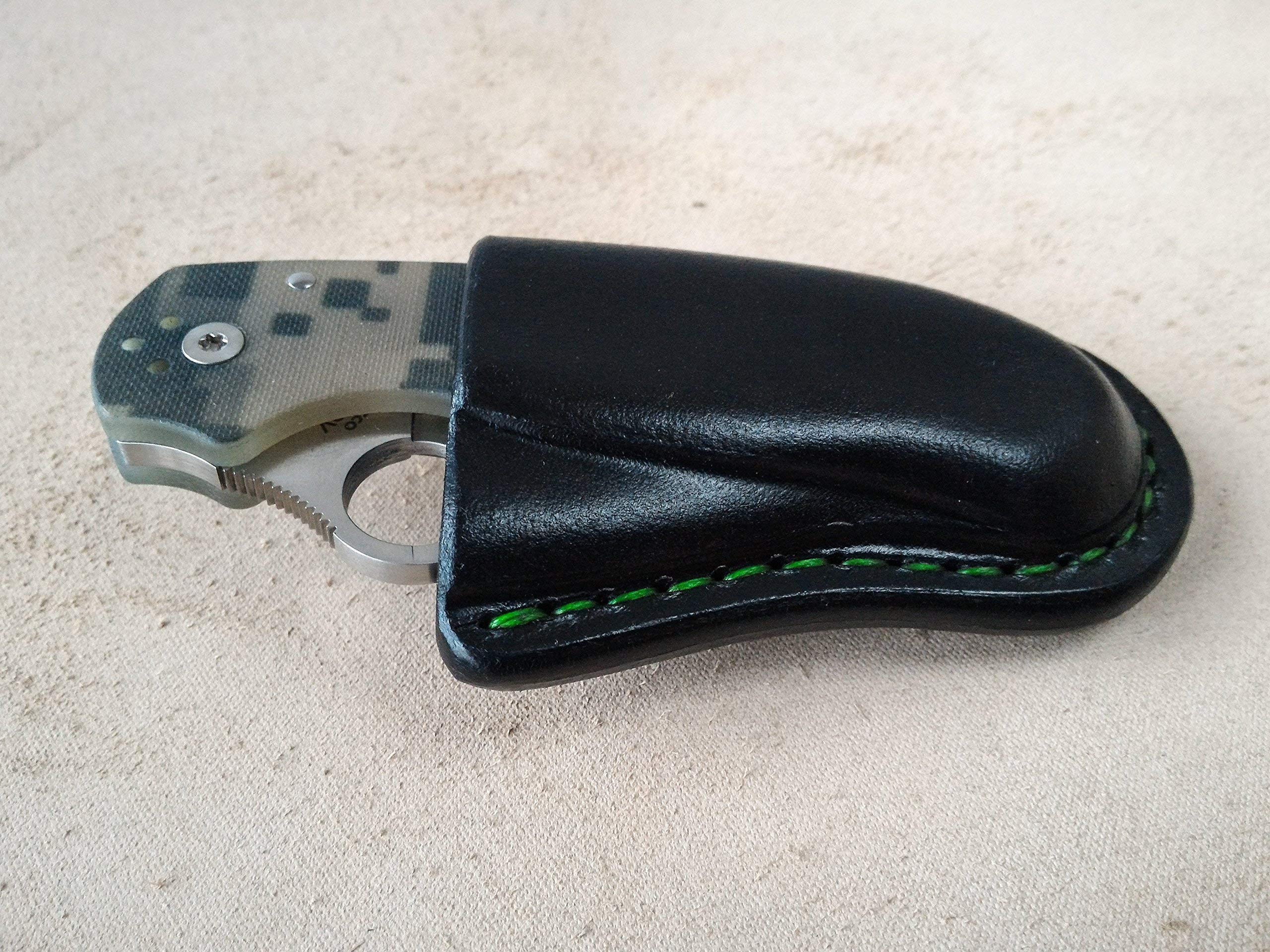 Premium Leather Folding Knife Sheath for Spyderco Para 3 - Custom Belt Loop EDC Case | Perfect for Outdoor Adventures, Camping, Hunting & Everyday Carry