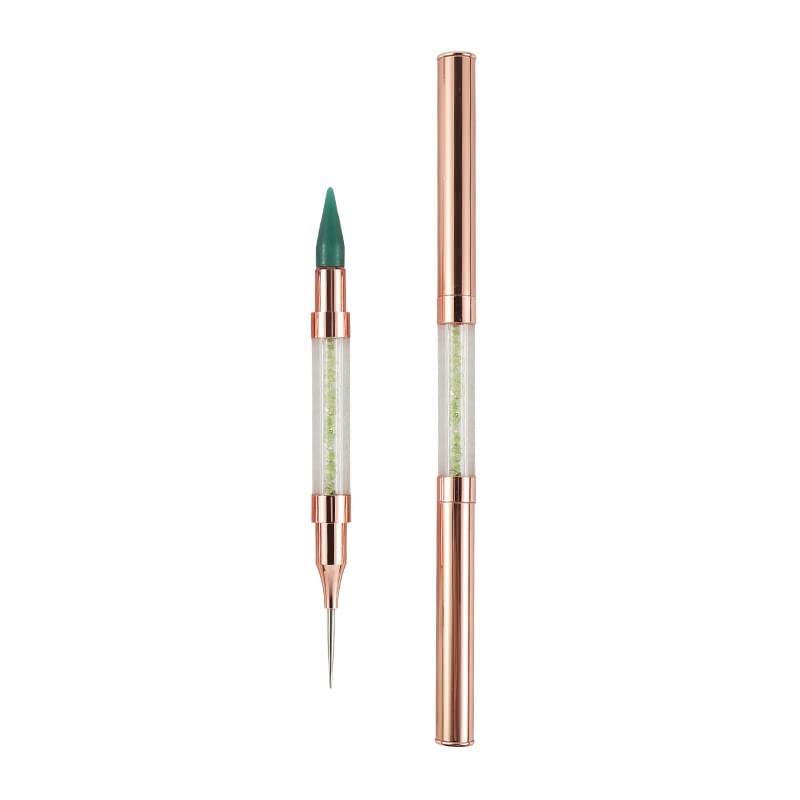 Dual-Ended Nail Art Pen with Spot Drill & Crayon - Professional Manicure Tool for Nail Salon & Home DIY (Color 9) - Perfect for Nail Designs, French Tips & Creative Nail Art