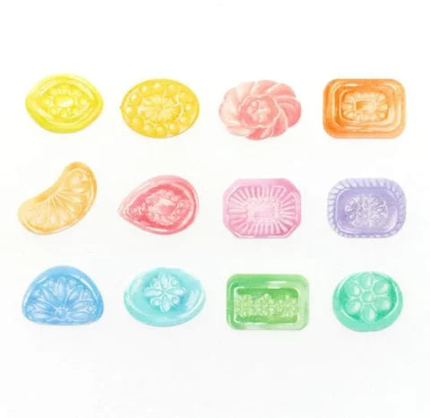 Colorful Candy Drops Washi Tape Roll Stickers for Scrapbooking, Journaling, and DIY Crafts - Perfect for Bullet Journals, Planners, and Gift Wrapping