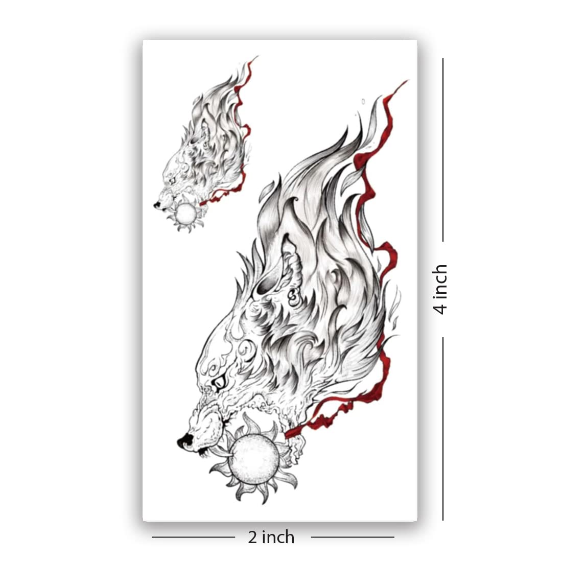 Waterproof Temporary Tiger Animal Tattoos for Men & Women - Long Lasting Fake Body Art for Parties, Halloween & Costume Events