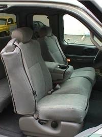 Durafit Custom Seat Covers for 2001-2003 Ford F150 Regular & Super Cab - Low Back 40/60 Split Front Seat Covers with Integrated Seat Belts & Console Opening | G7 Automotive Twill Fabric | Perfect for Work Trucks, Off-Roading & Daily Commuting