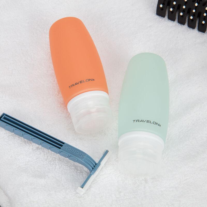 Travelon Set of 2 - 3oz Leak-Proof Smart Tubes for Toiletries | TSA Approved Travel Bottles for Shampoo, Lotion & Cosmetics | Perfect for Airplane Carry-On, Gym & Vacation Essentials