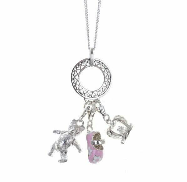 Charm Carrier Pendant Necklace in Sterling Silver - Perfect for Layering, Gift Giving & Everyday Jewelry