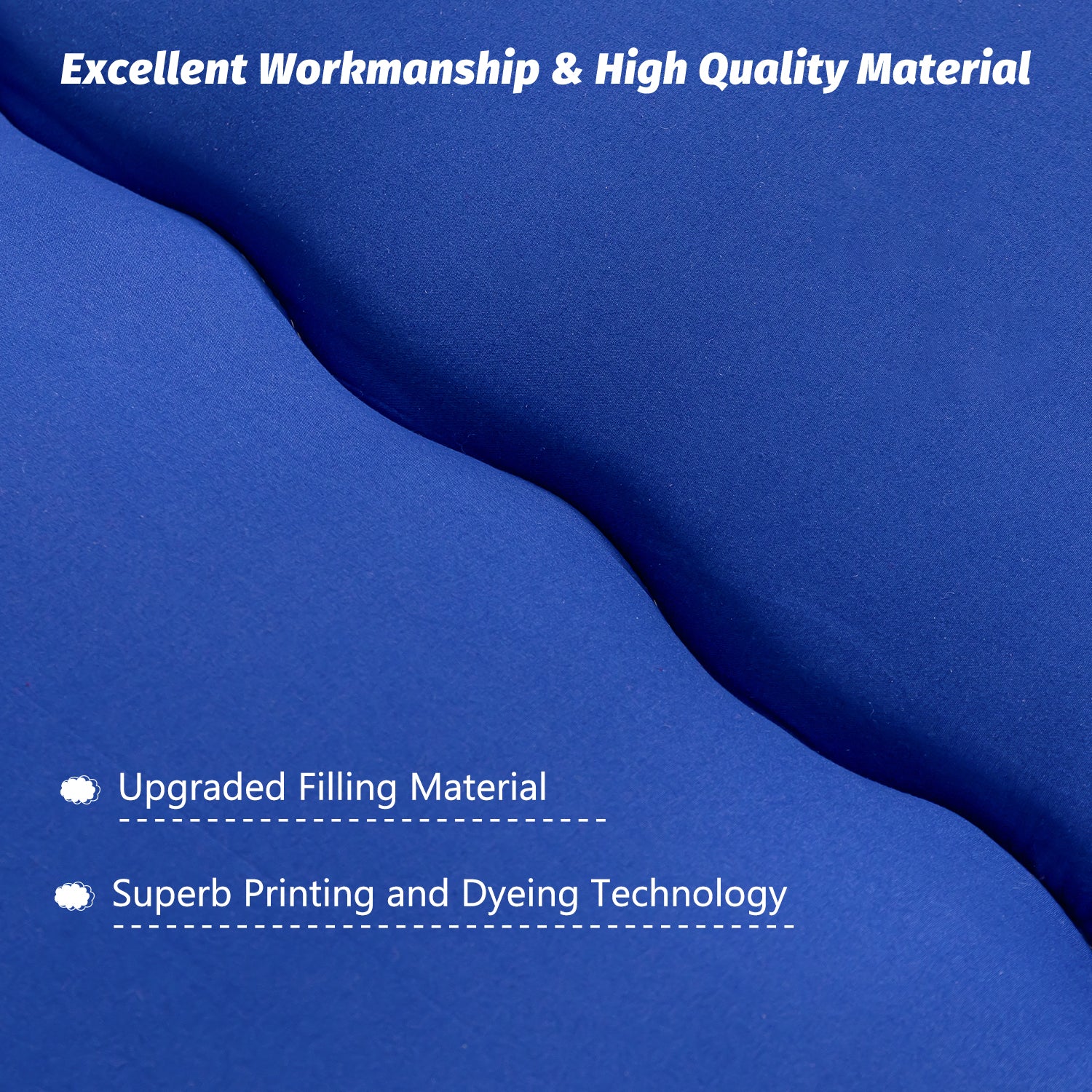 MAXYOYO Futon Mattress for Living Room & Guest Use - Royal Blue - Comfortable & Durable Sofa Bed Mattress for Small Spaces, Apartments, and Dorms