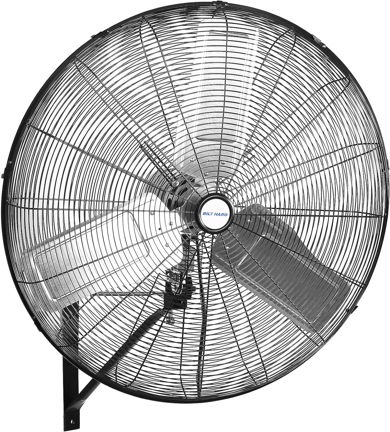BILT HARD 9500 CFM 30 Inch High Velocity Industrial Wall Mount Fan with 3-Speed Settings & Oscillation - Heavy Duty Shop Fan for Garage, Warehouse, Factory, Workshop - UL Listed - Perfect for Cooling Large Spaces and Ventilation
