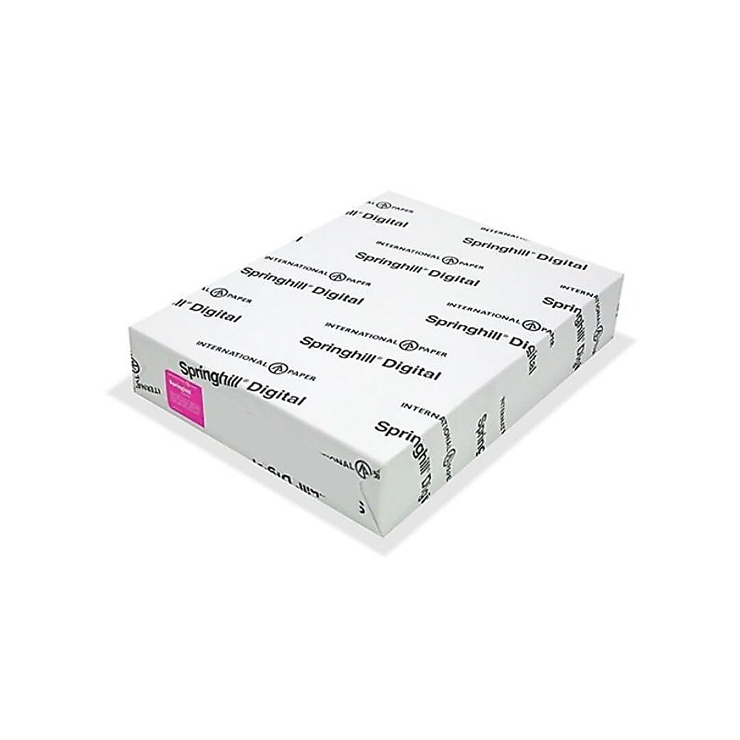 Springhill 90 lb. Cardstock Paper - 8.5 x 11 Inches, Bright White, 2000 Sheets per Case (015101CASE) - Perfect for Business Cards, Invitations & Craft Projects