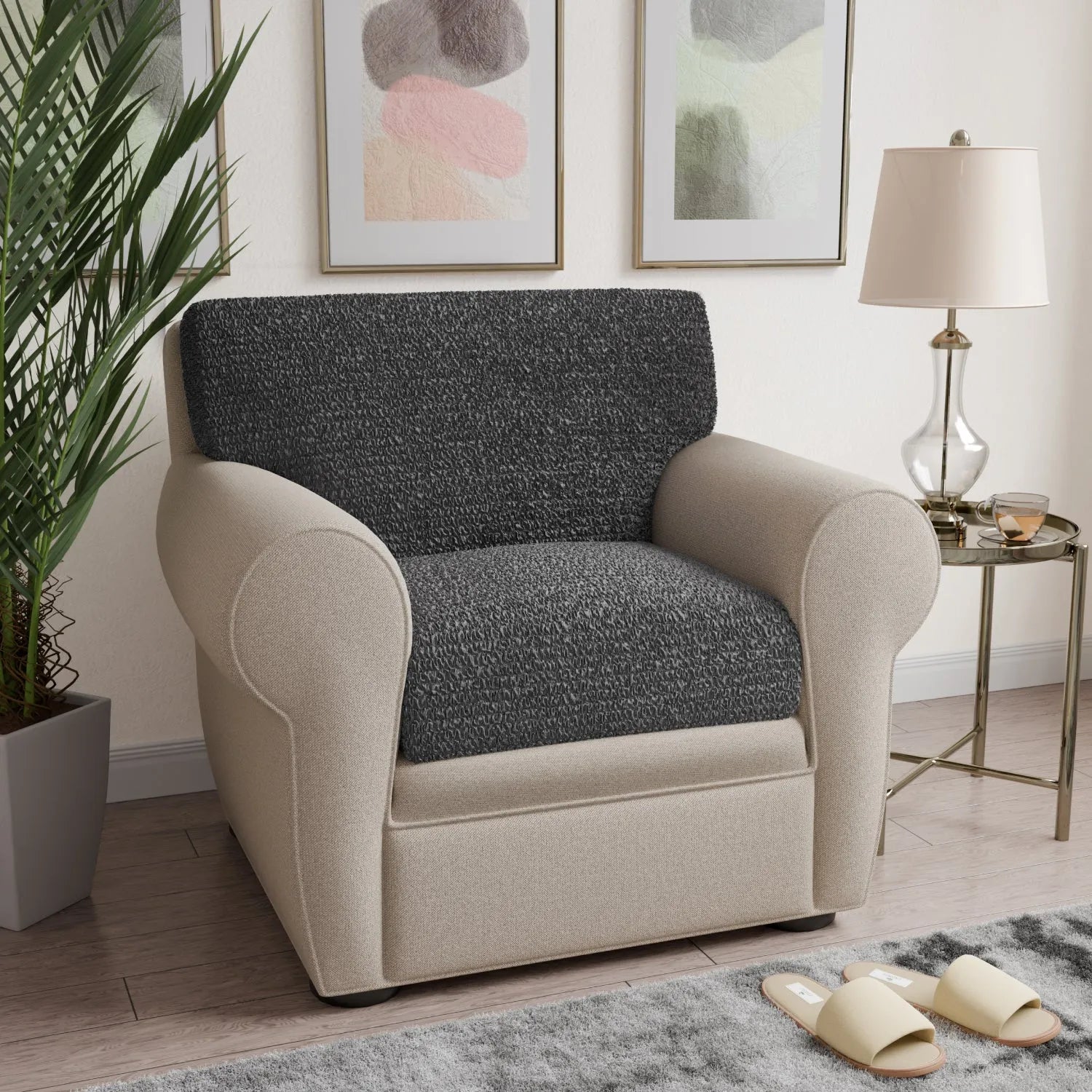 Premium Seat Cushion Cover - Mille Righe Collection | Comfortable & Stylish Home Decor for Sofa, Chair, Office & Car | Washable & Durable Fabric