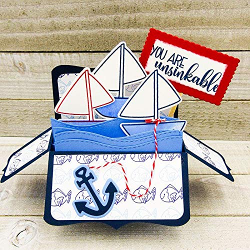 The Stamps of Life Sailboat Dies - Perfect for Card Making, Scrapbooking, DIY Crafts | Create Nautical-Themed Greeting Cards, Scrapbook Pages & Home Decor