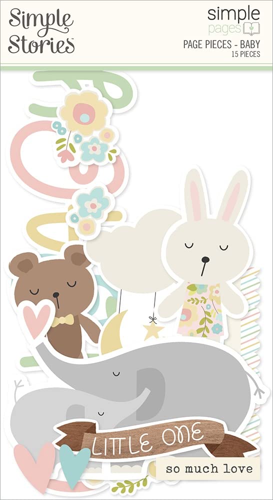 Simple Stories Baby Simple Page Pieces - Scrapbooking & Memory Keeping for Newborns & Toddlers | Perfect for Baby Albums, Photo Books & DIY Keepsakes