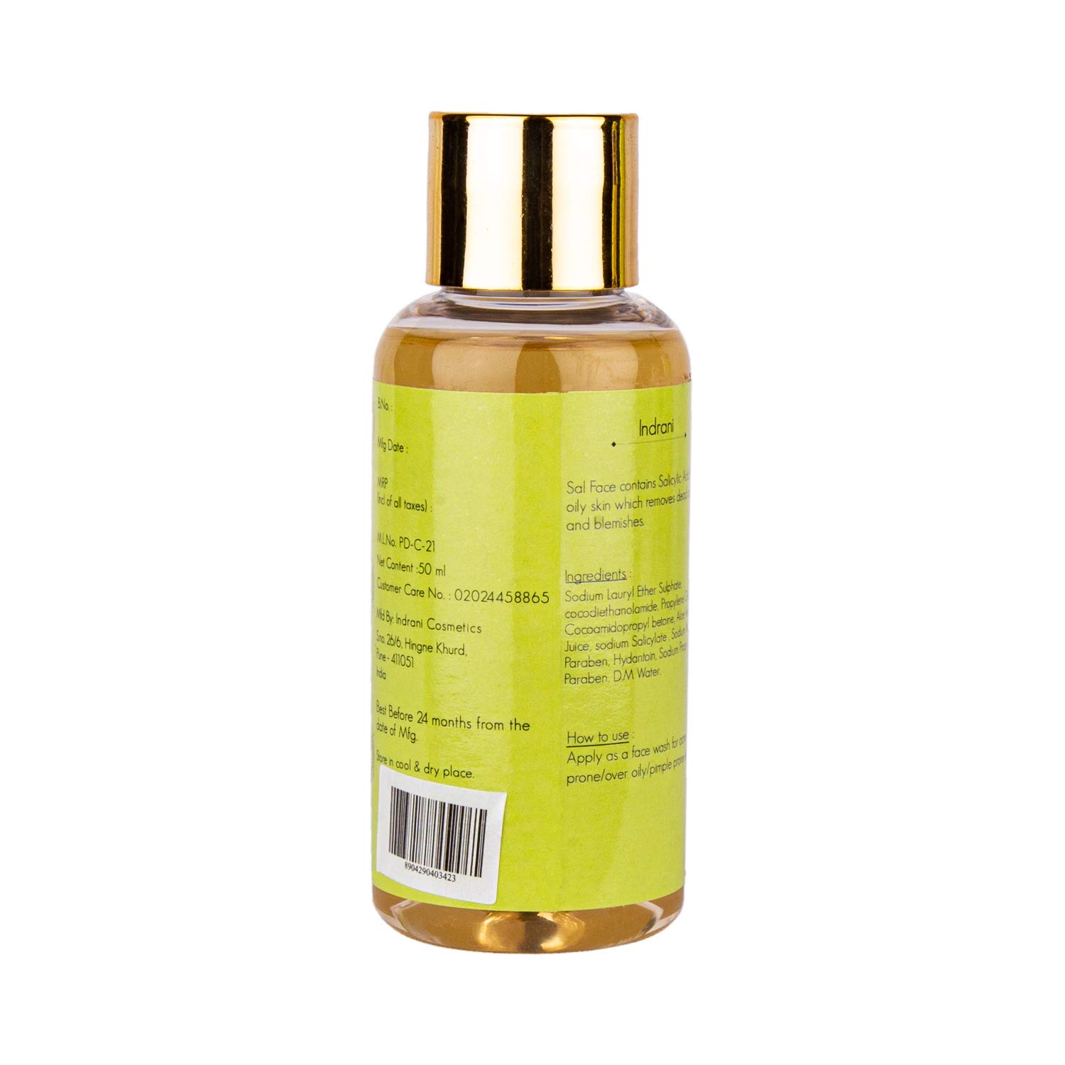 Indrani Sal Face Cream 50ml - Natural Skincare for Glowing & Hydrated Skin | Perfect for Daily Moisturizing & Night Care Routine