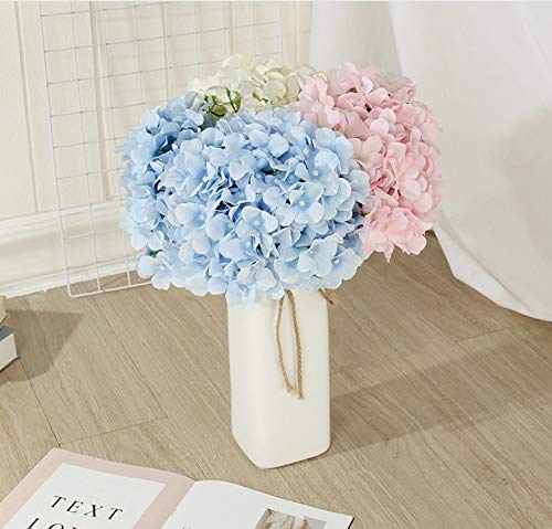 10 Pack Silk Hydrangea Artificial Flowers with Stems - Realistic Wedding Bouquets for Home Decor, Bridal Shower, Centerpieces & Party Arrangements