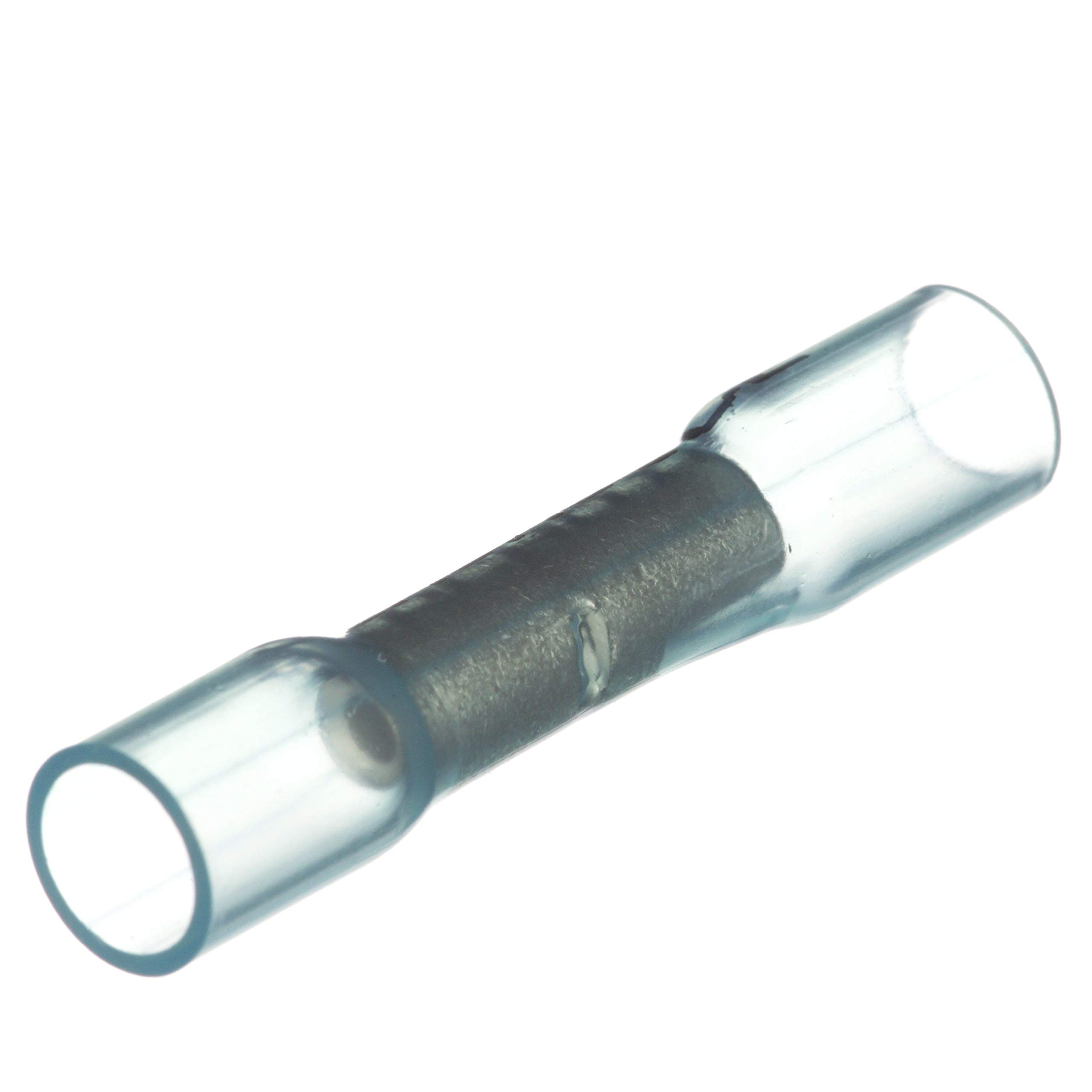 Seachoice Marine Grade Heat Shrink Butt Connectors - Blue 16-14 AWG Wire Range (Pack of 500) - Waterproof Electrical Splices for Boat Wiring, Automotive, RV & Outdoor Electrical Repairs
