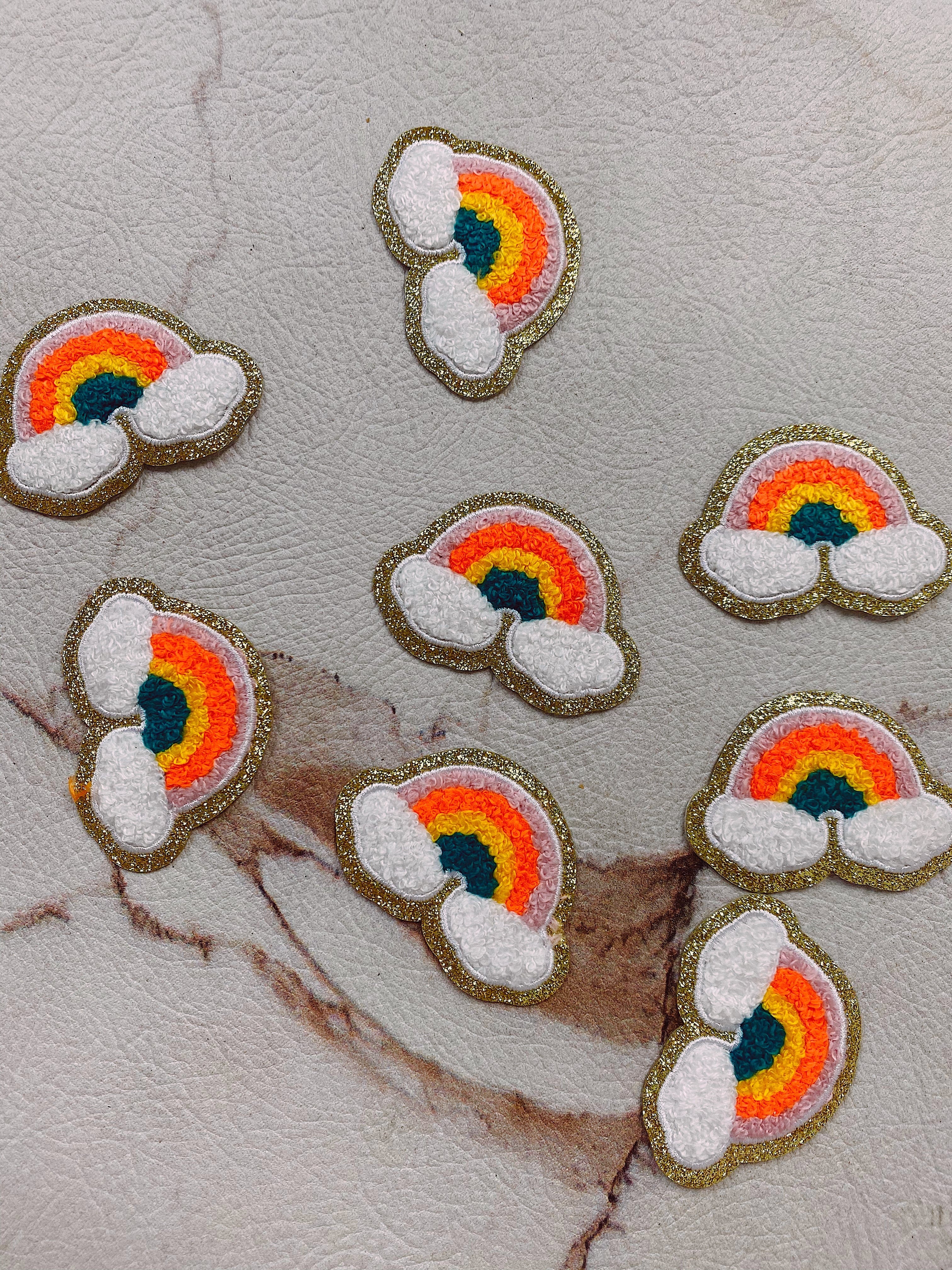 Colorful Rainbow Varsity Letter Patch - Iron-On/Sew-On Embroidered Applique for Jackets, Bags & DIY Crafts - Perfect for School Spirit, Cheerleading & Custom Fashion Designs