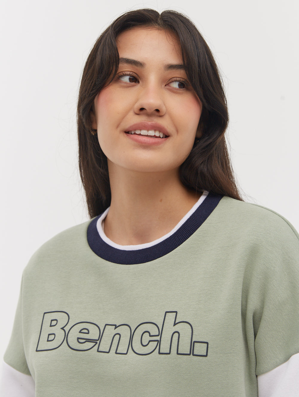 Hendra Stripe Sleeve Crew Neck Sweatshirt for Women | Casual Comfort Pullover | Perfect for Everyday Wear, Lounging & Weekend Outfits