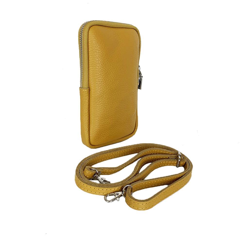 FrasiBags Mini Crossbody Phone Bag - Genuine Italian Leather Cellphone Holder for Women - Perfect for Travel, Shopping & Everyday Use