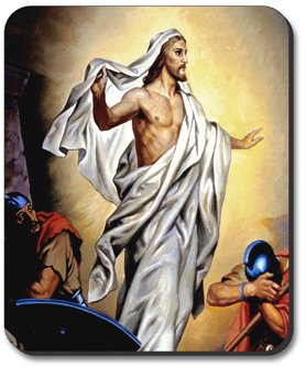 Religious Art Plates The Resurrection Brand Mouse Pad - Non-Slip Gaming & Office Desk Mat for PC Laptop Computer