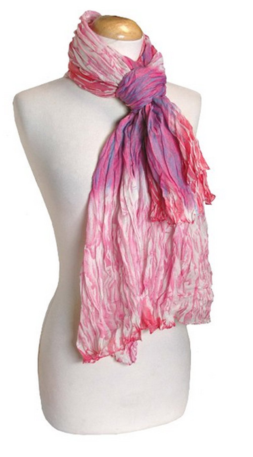 Stylish Lightweight Crinkled Tie-Dye Scarf Sarong for Women - Boho Beach Cover-Up, Summer Fashion Accessory, Yoga Shawl & Travel Wrap