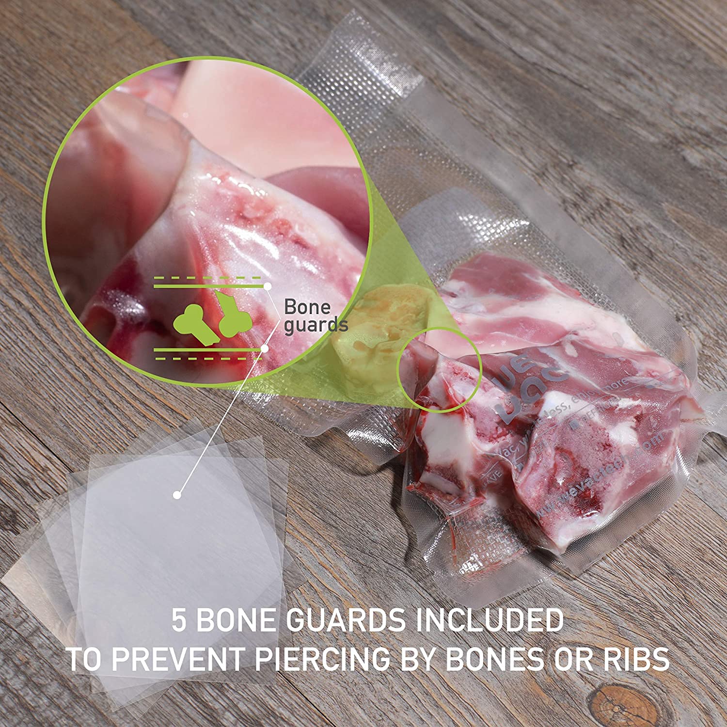Premium Vacuum Sealer Bags 8x16' Rolls (6 Pack) - BPA Free Heavy Duty Commercial Grade for FoodSaver, Seal-a-Meal & Weston - Perfect for Vacuum Storage, Meal Prep, Sous Vide Cooking & Long-Term Food Preservation