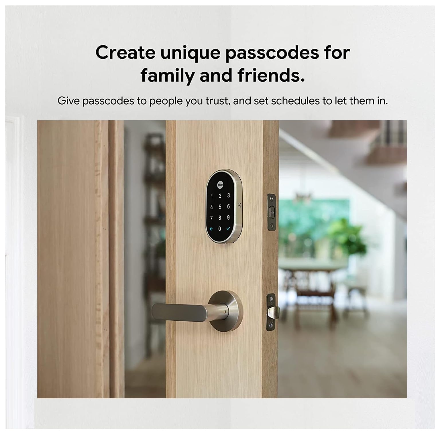 Google Nest x Yale Smart Lock - Keyless Entry Deadbolt with Tamper-Proof Keypad - Oil Rubbed Bronze Finish (Renewed) - Perfect for Home Security & Smart Door Access