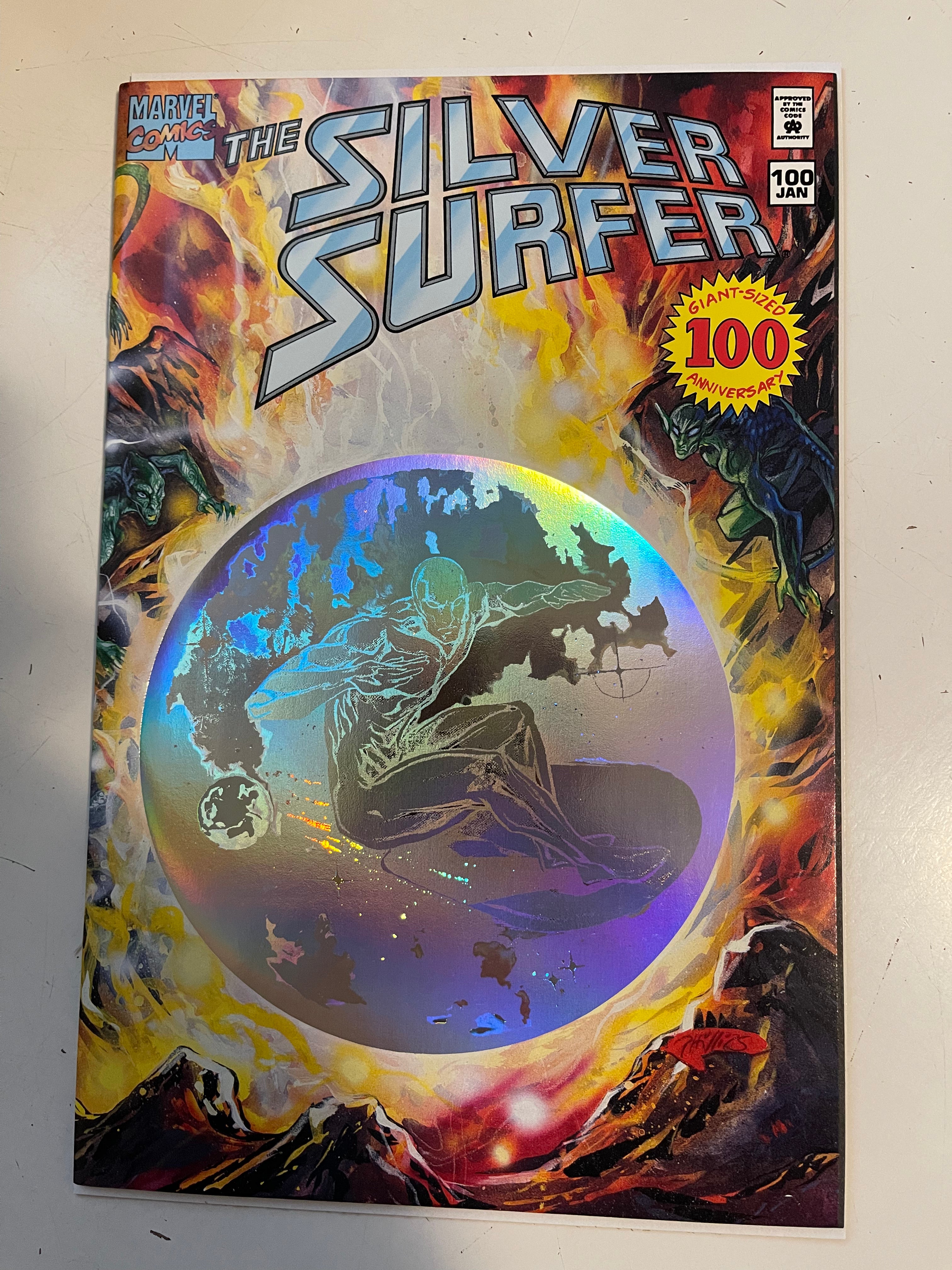Silver Surfer #100 Hologram Cover High Grade Comic Book - Rare Collectible Edition for Marvel Fans & Comic Book Collectors - Perfect for Display, Gifting, and Investment