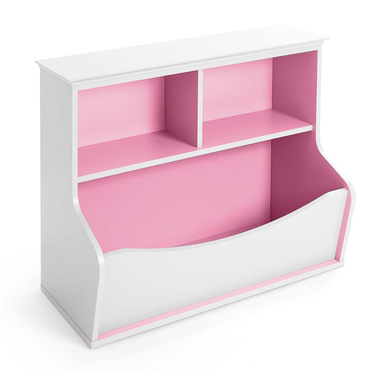 CAPHAUS Kids' Toy Storage Organizer - 6-Cube Open Shelf Bookcase for Nursery, Playroom & Closet | Multifunctional Toy & Book Storage Cabinet with Bins | Perfect for Home Organization & Montessori Play Spaces