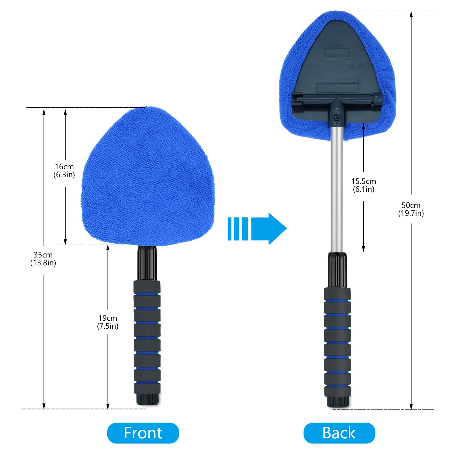 Gven Windshield Cleaner Tool - Interior Car Window Cleaner with Reusable Microfiber Pad - Auto Glass Cleaning Kit for Cars, Trucks & SUVs - Perfect for Streak-Free Windows at Home or On-the-Go