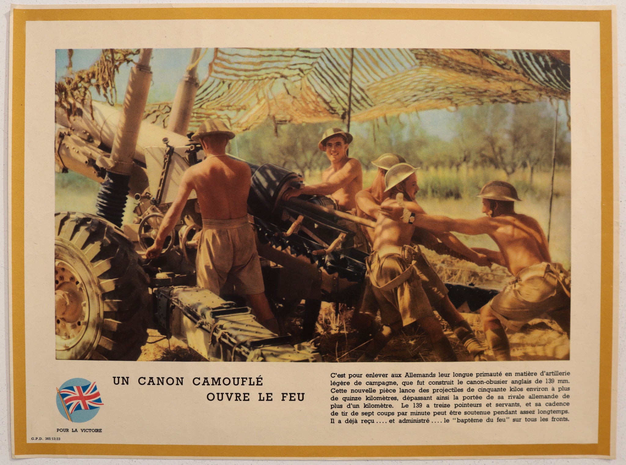 Original Vintage 1940-1945 French WWII Victory Poster 