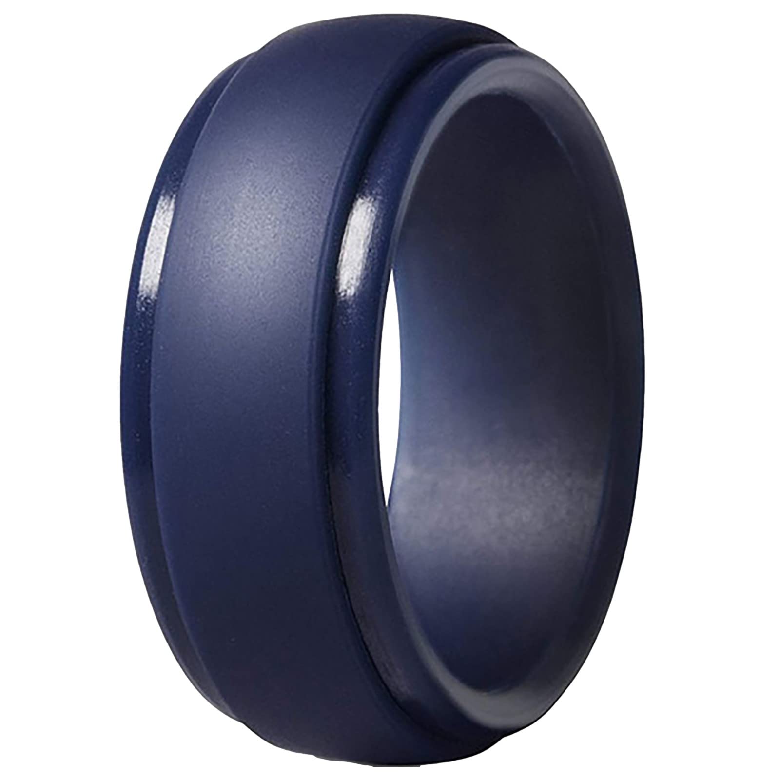 **Unisex Rubber Wedding Bands - 8mm Comfort Fit Engagement Rings for Men & Women (Size 7-14) - Perfect for Active Lifestyles, Gym, Swimming & Outdoor Adventures**