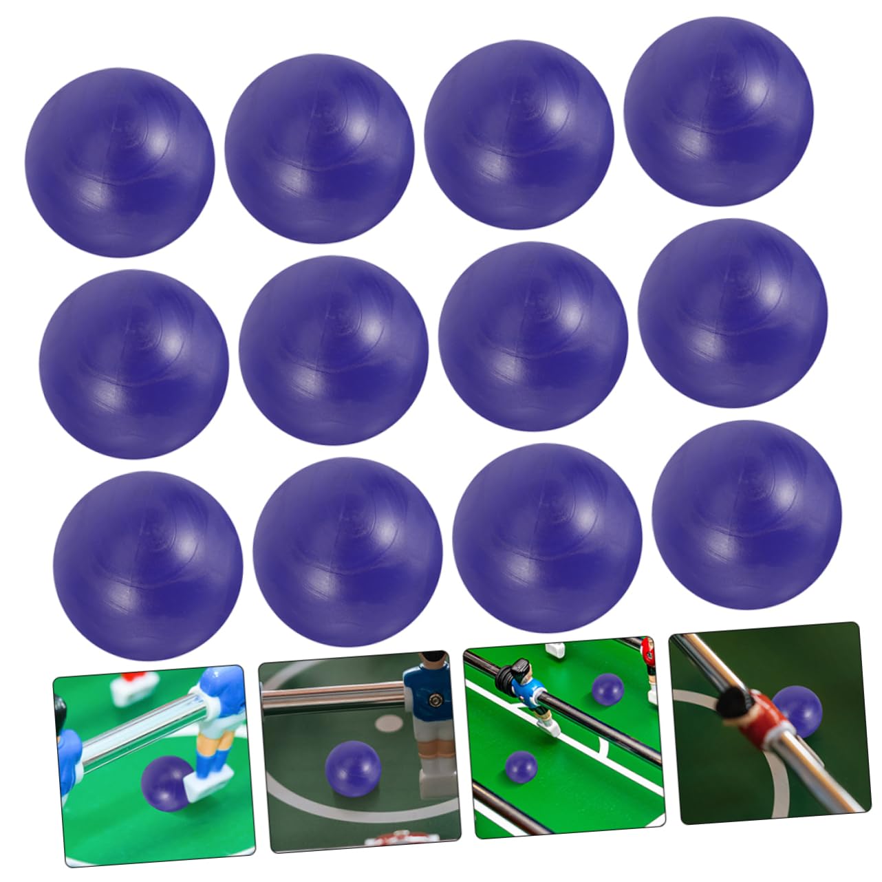 GANAZONO 12-Piece Mini Foosball Balls Set - Replacement Plastic Table Soccer Balls for Adults, Durable Resin Construction - Perfect for Game Rooms, Bars, and Family Fun Nights