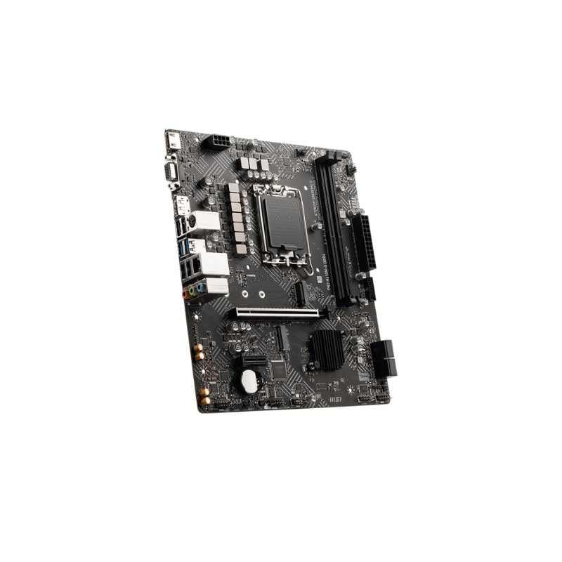 MSI PRO H610M-G DDR4 Micro ATX Motherboard - Intel H610 Chipset, 2x DDR4 Slots, 4x SATA, 1x M.2 - Perfect for Gaming PC & Office Workstation Builds