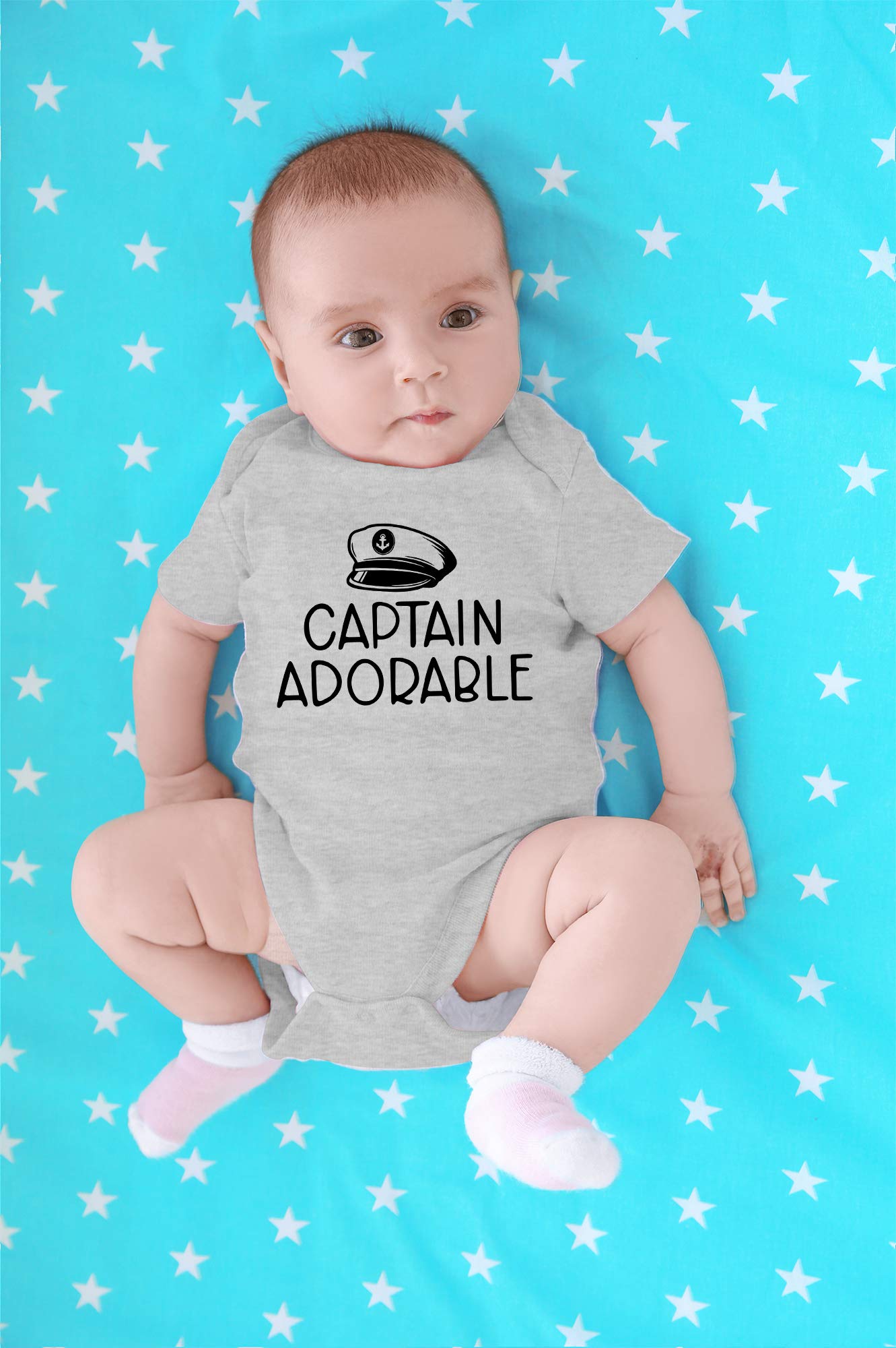 CBTwear Captain Adorable Baby Clothes - Funny Newborn Bodysuit Outfits for Boys & Girls | Perfect for Photoshoots, Birthday Parties & Everyday Wear