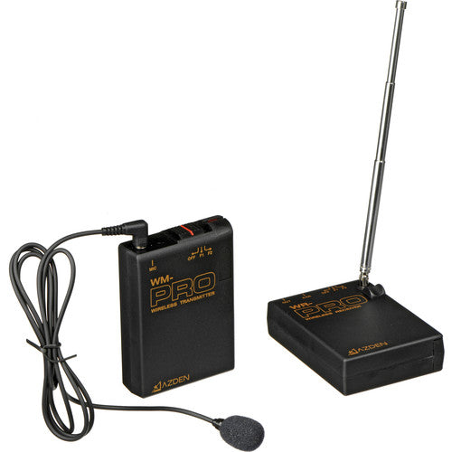 Azden WLX PRO+i VHF Wireless Lavalier Microphone System for Cameras & Mobile Devices (F1/F2 Frequencies) - Professional Audio for Filmmaking, Interviews & Live Streaming