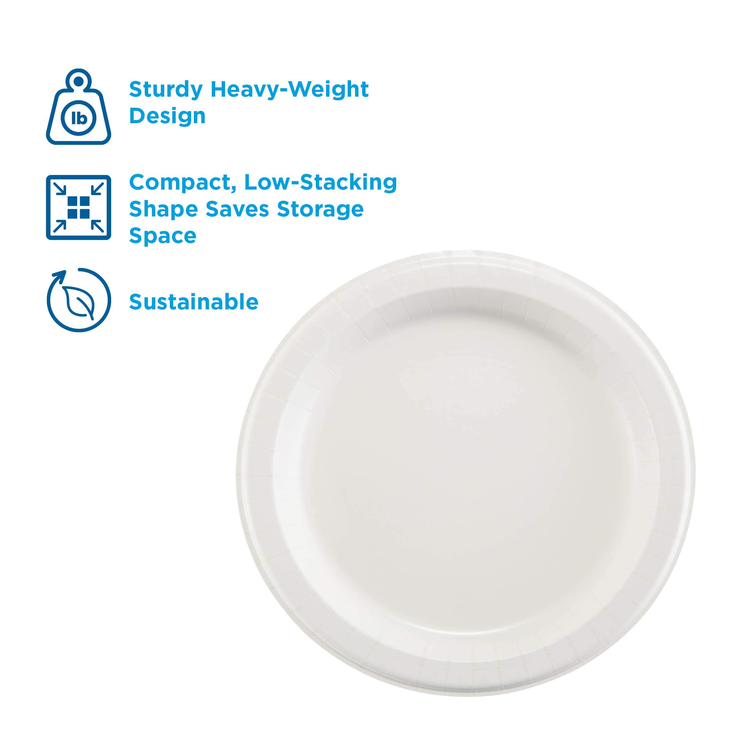 Georgia-Pacific Dixie Ultra 10-Inch Heavy Duty Paper Plates - 500 Count (4 Packs of 125) - White Disposable Plates for Parties, BBQs & Events - Durable & Premium Quality by GP PRO