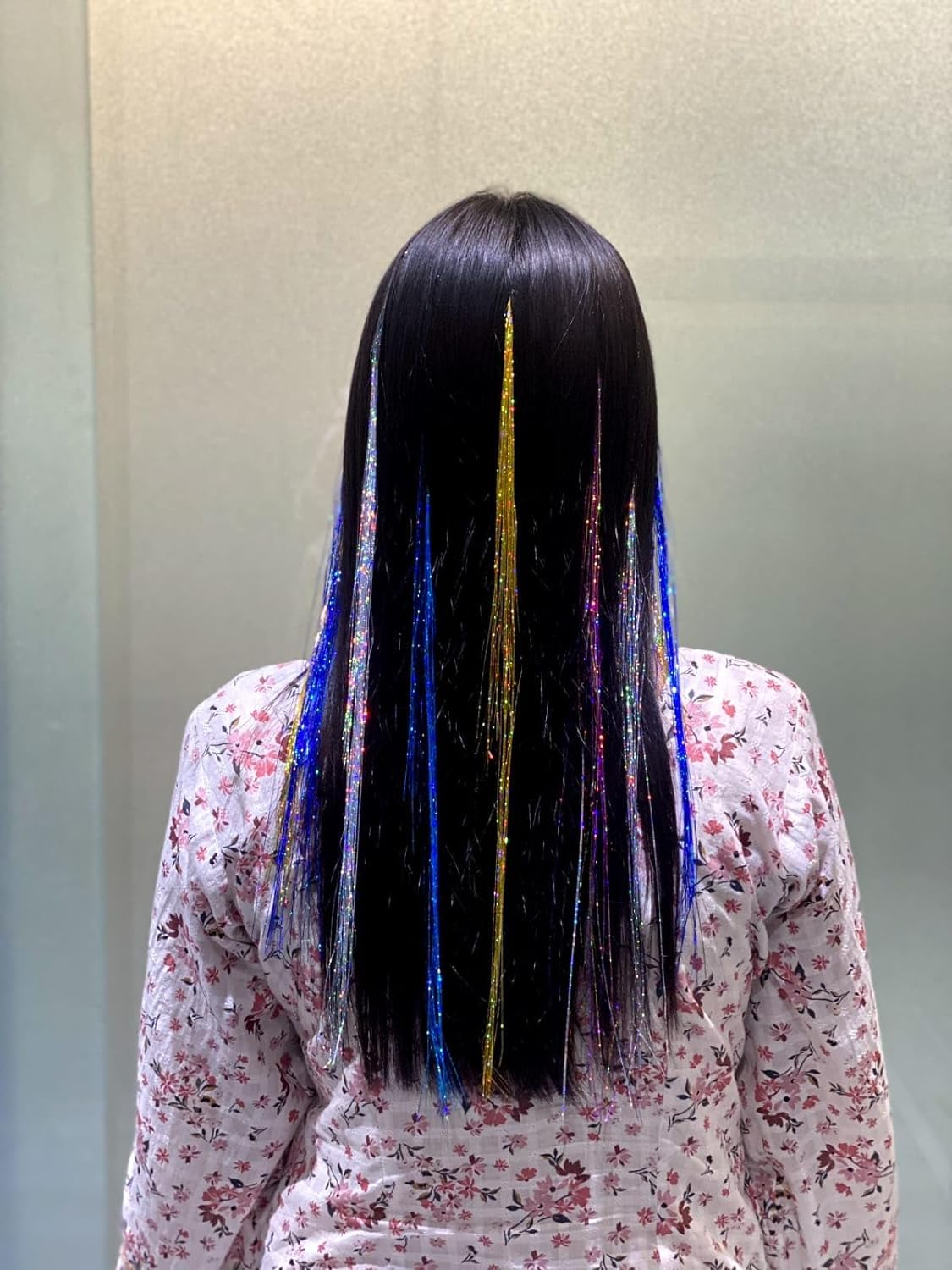 INAAYA Hair Tinsel Glitter Extensions - Sparkle Hair Highlights for Women & Girls (Pack of 1, Color M11) | Perfect for Parties, Festivals, Prom & Special Occasions