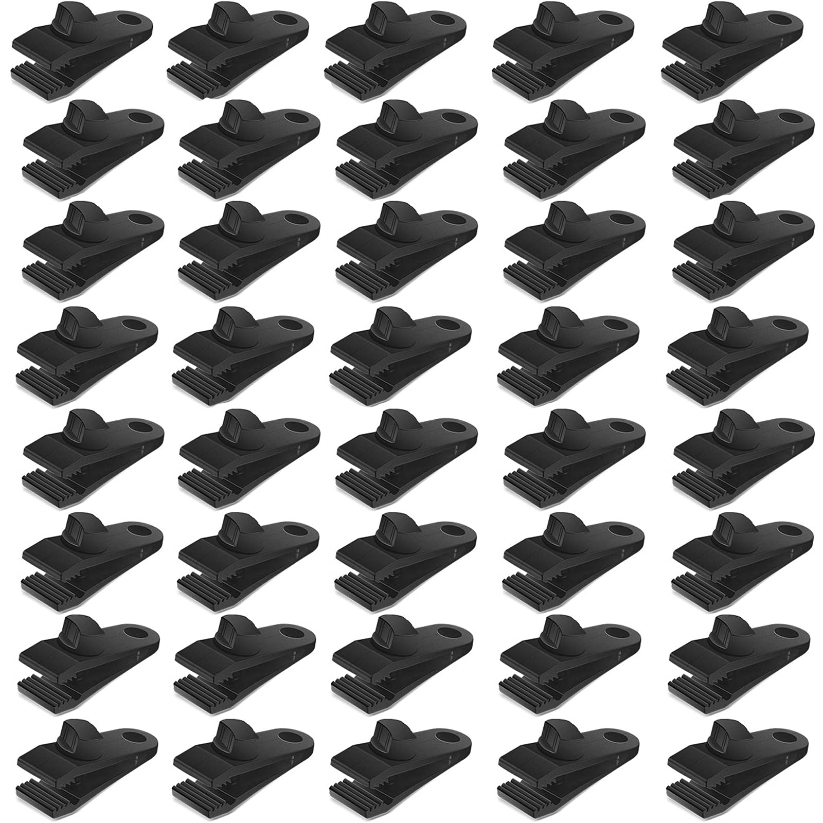 40PCS Heavy Duty Tarp Clips with Locking Thumb Screws - Secure Tent, Canopy & Awning Tarps - Durable Ground Tie Downs for Outdoor Camping, RV & Boat Covers