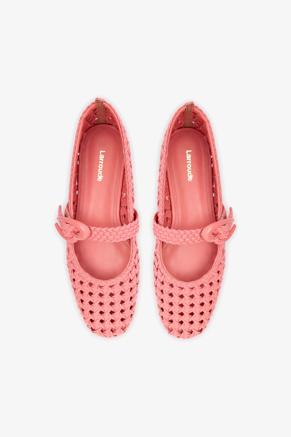 Verona Macrame Ballet Flat Shoes for Women - Soft Pink Leather Comfortable Slip-On Loafers - Perfect for Casual Wear, Office & Travel