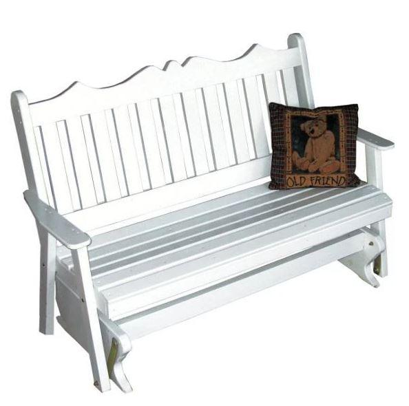 A & L Furniture Yellow Pine Royal English Glider Rocking Chair - Solid Wood Rocker for Nursery, Porch, or Living Room - Perfect for Relaxing & Nursing