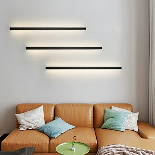 Modern Black LED Wall Sconce - 31.5