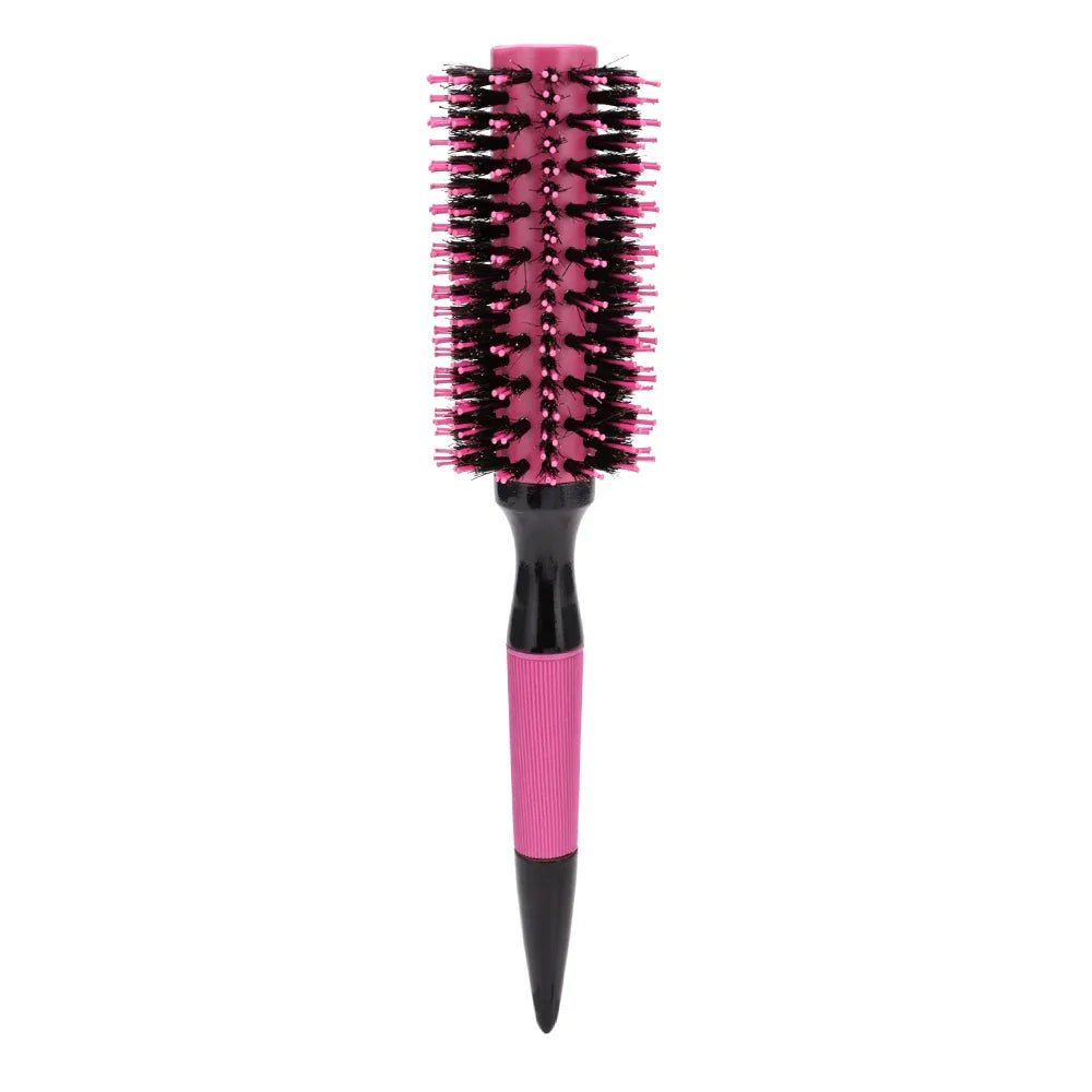 Professional Round Hair Brush with Nylon Bristles - Perfect for Blowouts, Styling & Smoothing Hair at Home or Salon