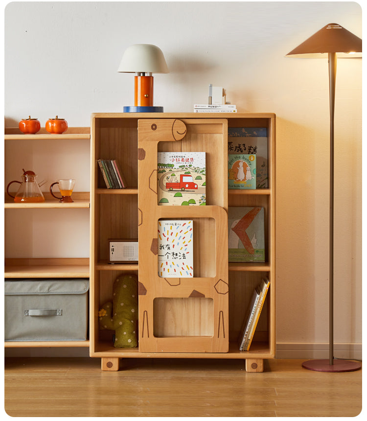 Sturdy Oak Solid Wood Multi-Layer Kids Bookcase - Durable Children's Bookshelf for Bedroom, Nursery & Playroom Organization