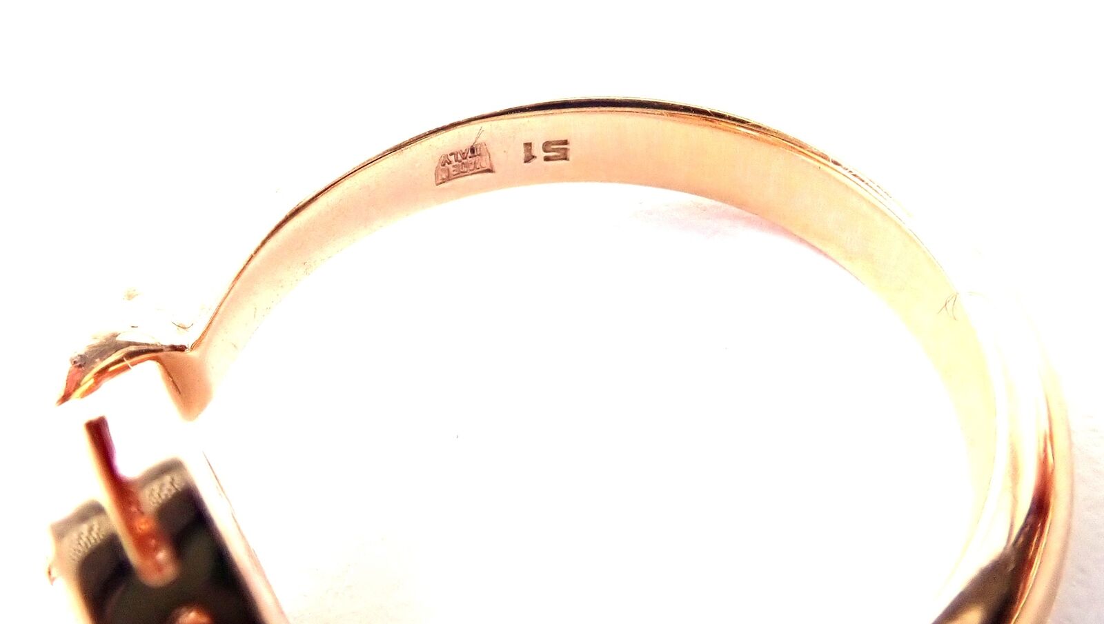 Authentic BVLGARI 18k Rose Gold Diamond Flip Ring - Size 5.75 | Luxury Jewelry for Women, Perfect for Anniversaries, Engagements & Special Occasions
