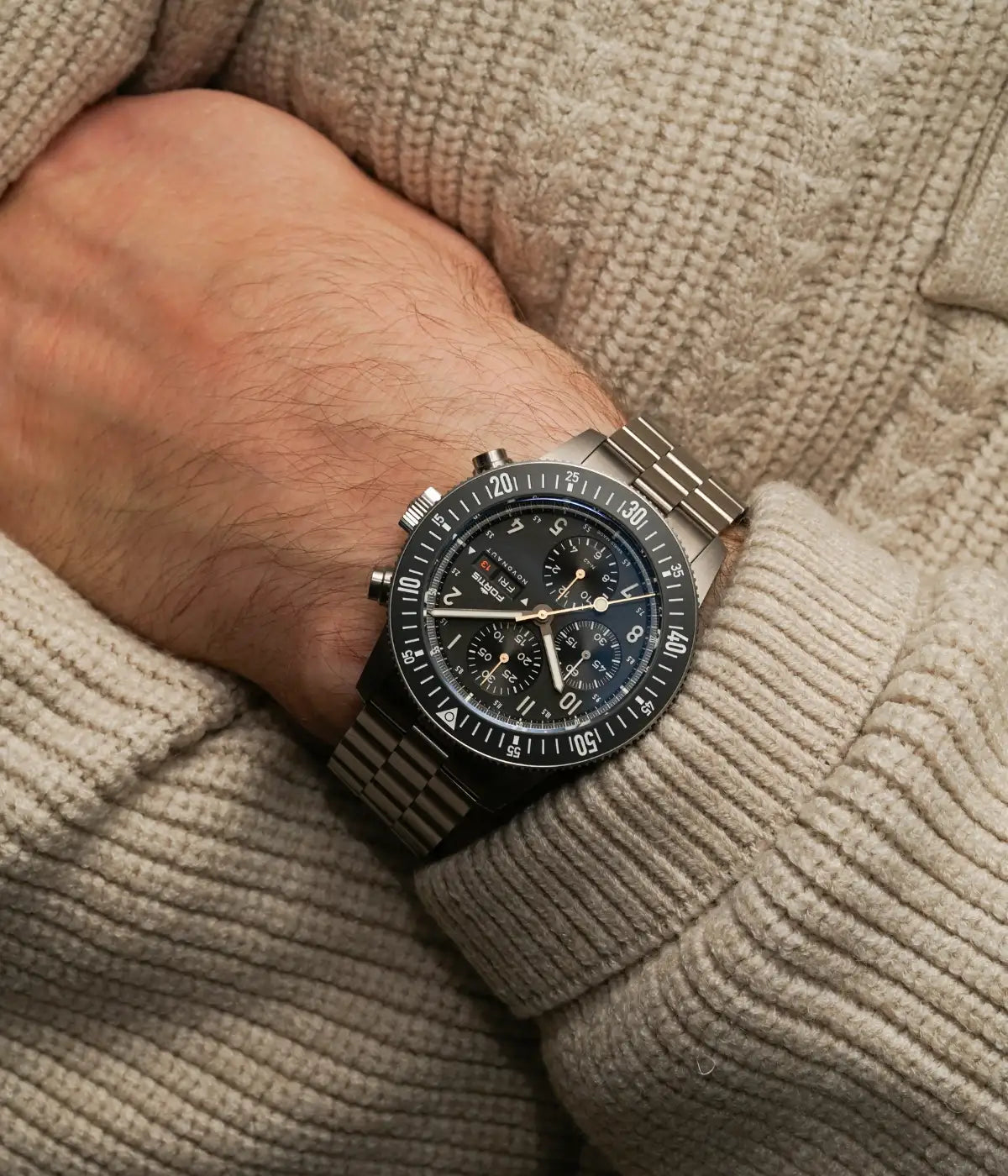 Fortis Novonaut N 42 Titanium Legacy Watch - Swiss Made Automatic Diver's Watch with Sapphire Crystal - Perfect for Scuba Diving, Water Sports & Luxury Everyday Wear