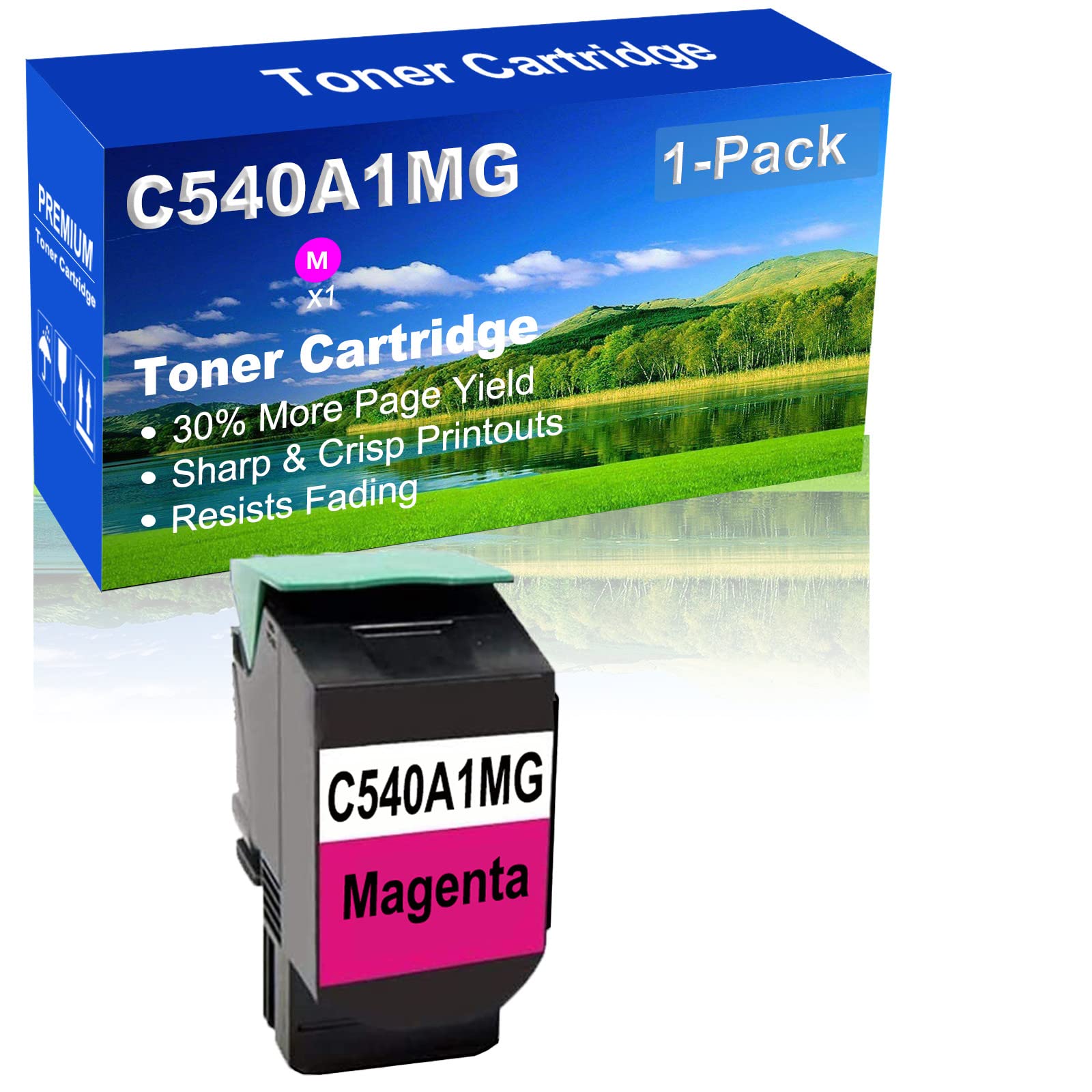 High Yield C540A1MG Compatible Toner Cartridge (1-Pack, Magenta) for HP X544 X544DN X544DW X544N X546 X546DTN X548 X548DE X548DTE Printers - Reliable Printing for Office & Home Use