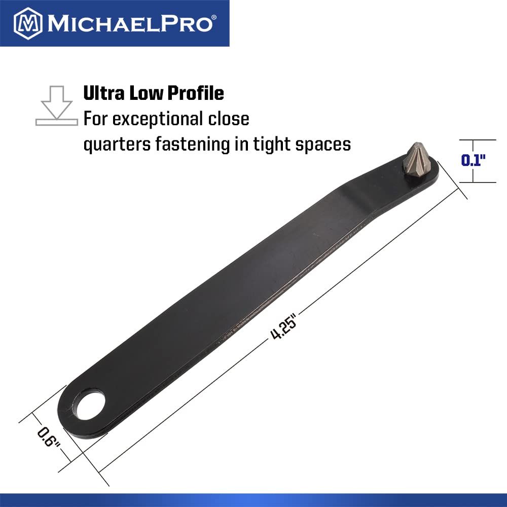 MichaelPro 5-Piece Ultra Low Profile Offset Screwdriver Set - Slim Angled Screwdrivers for Tight Spaces (Phillips/Slotted/Pozi) | MP002028 | Perfect for Electronics Repair, Automotive Work & DIY Projects