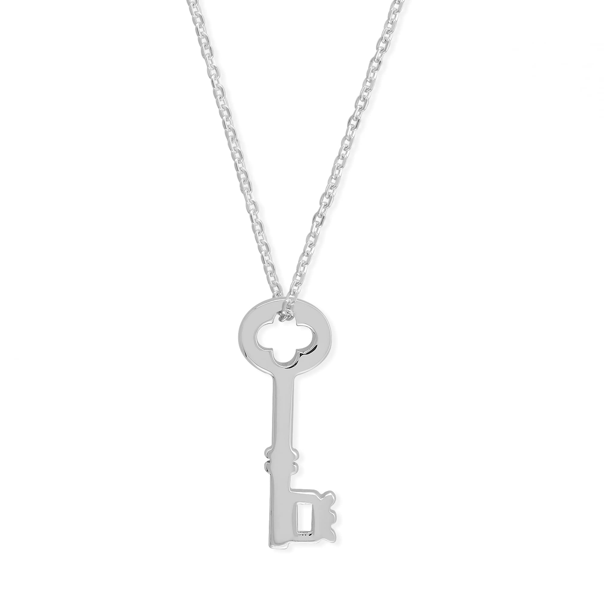 Sterling Silver Key Necklace - 18