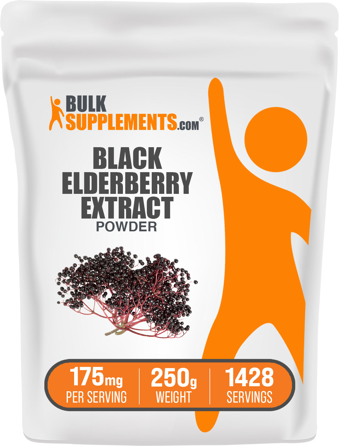 Organic Elderberry Extract Powder for Immune Support - 100% Pure & Natural, Non-GMO, Vegan - Boost Wellness, Cold & Flu Relief - Perfect for Smoothies, Teas & Supplements