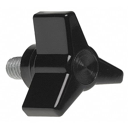 #10-32 Hand Knob - 6 Pack (Black) - Ergonomic Grip for Machinery, Equipment, and DIY Projects - Perfect for Lathes, Mills, and Workshop Tools